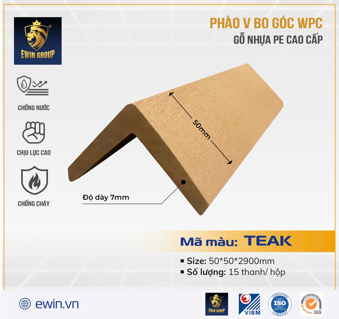 NẸP V BO GÓC TEAK